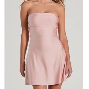 Windsor strapless pink mini dress